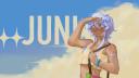 Discovery splash banner for juni 🍙 ．anime  ．social ．gaming Discord server