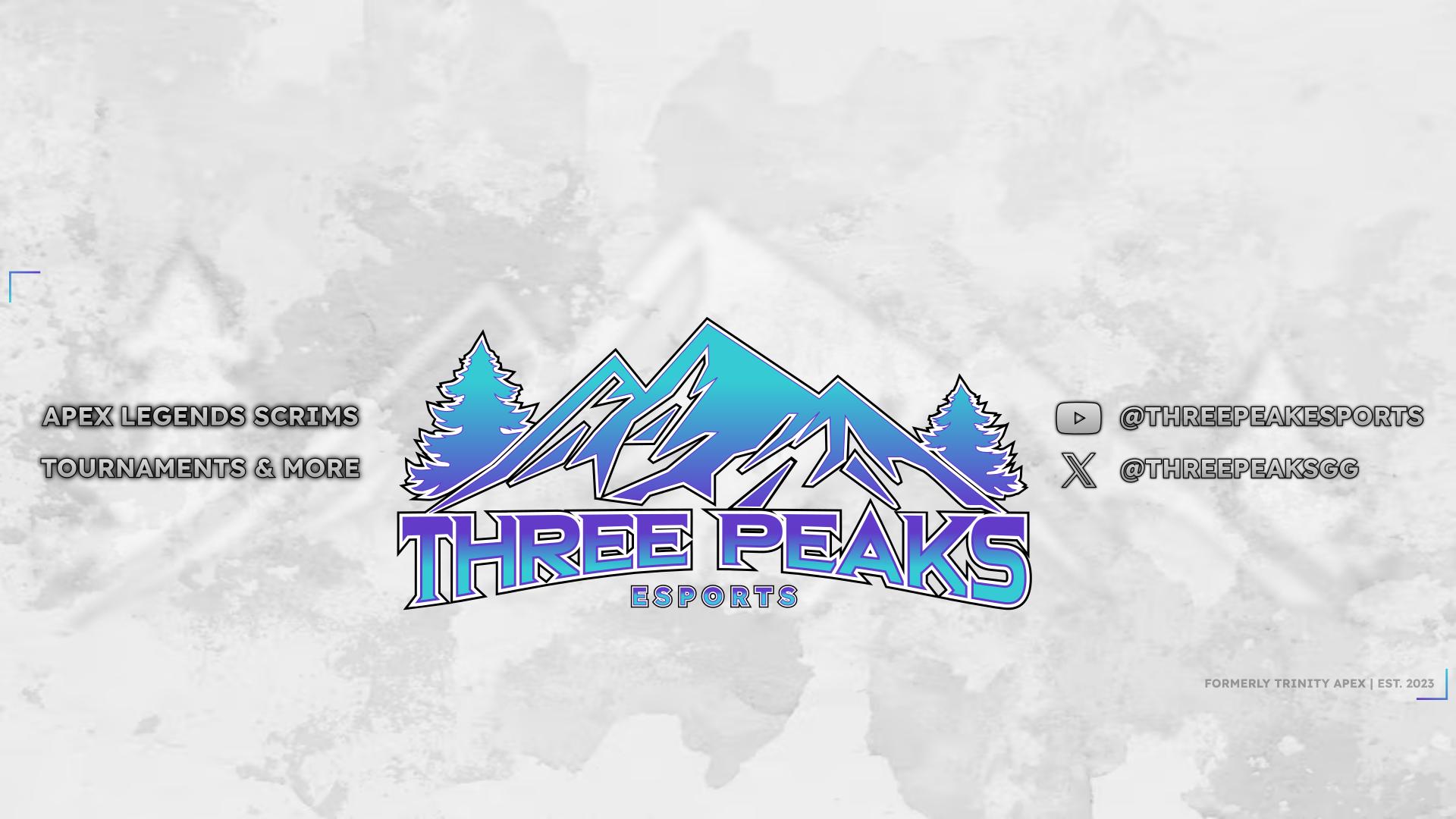 Discovery splash banner for Three Peaks Esports Discord server