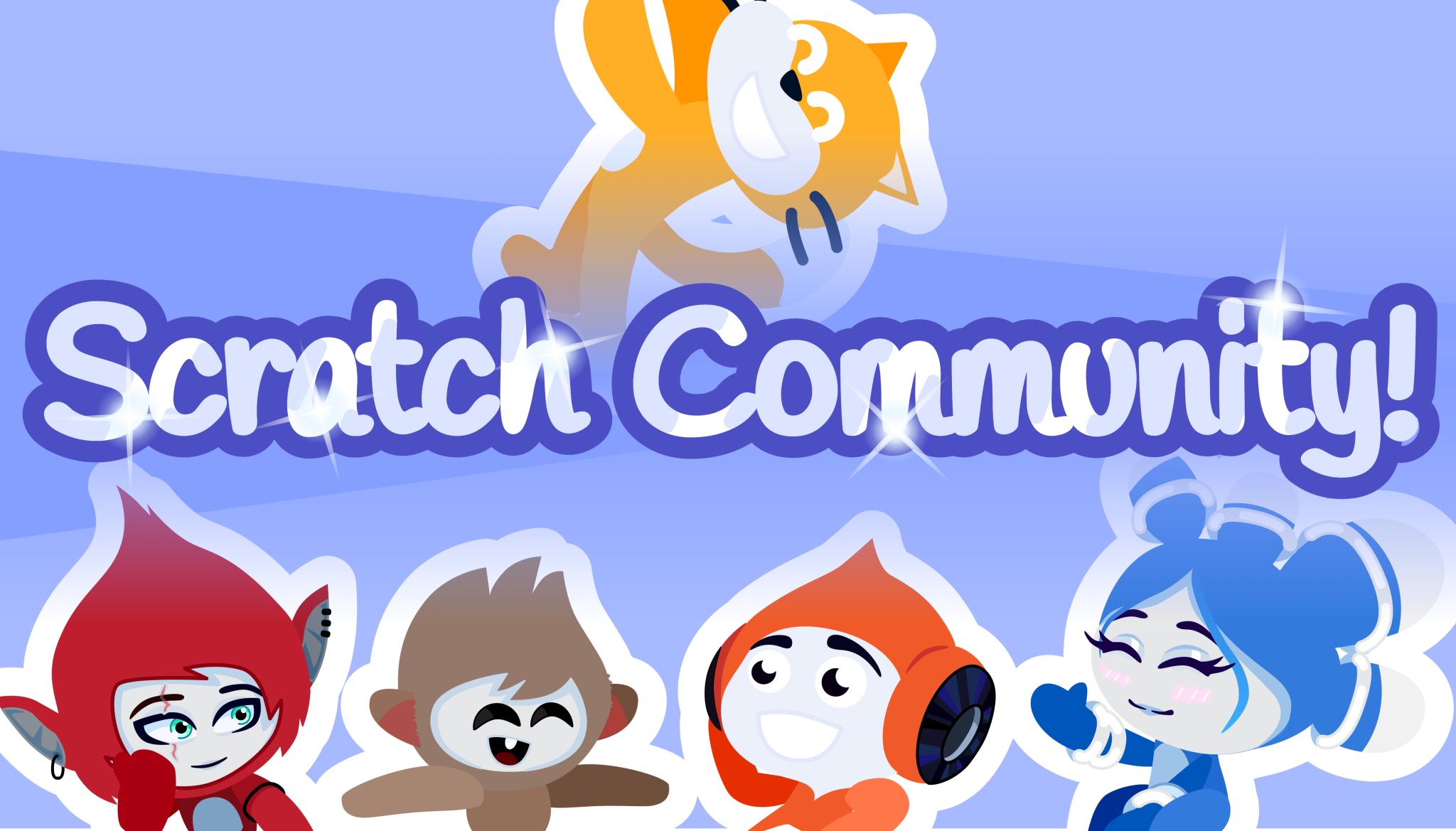 Discovery splash banner for 🌈 Scratch Community! Discord server