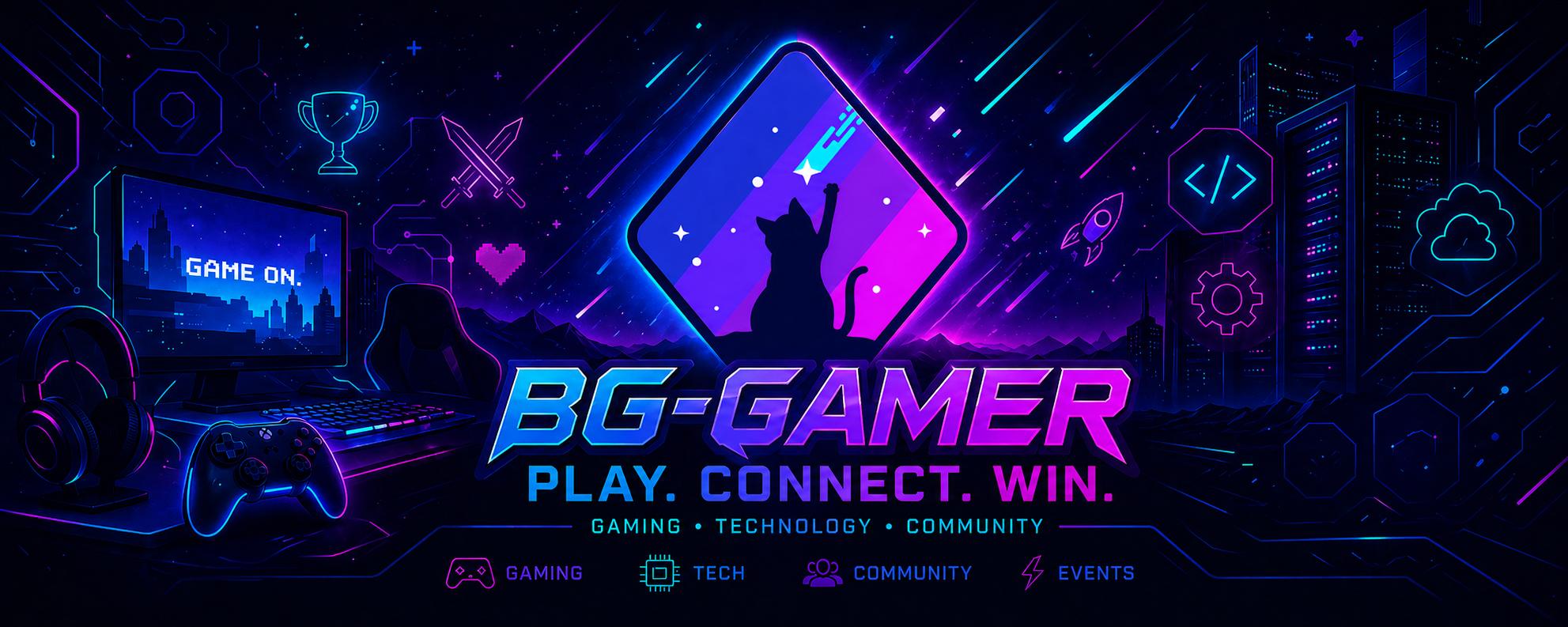 Discovery splash banner for BG-GAMER Discord server