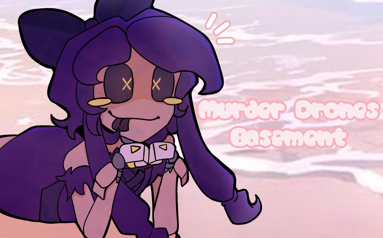 Discovery splash banner for Murder Drones Basement Discord server