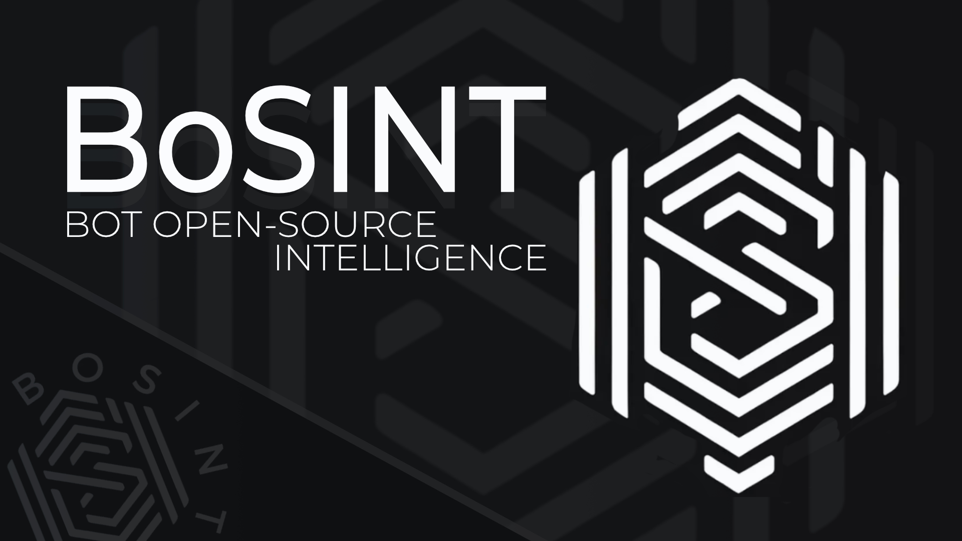 Discovery splash banner for BosINT | Status: 🟢 Discord server