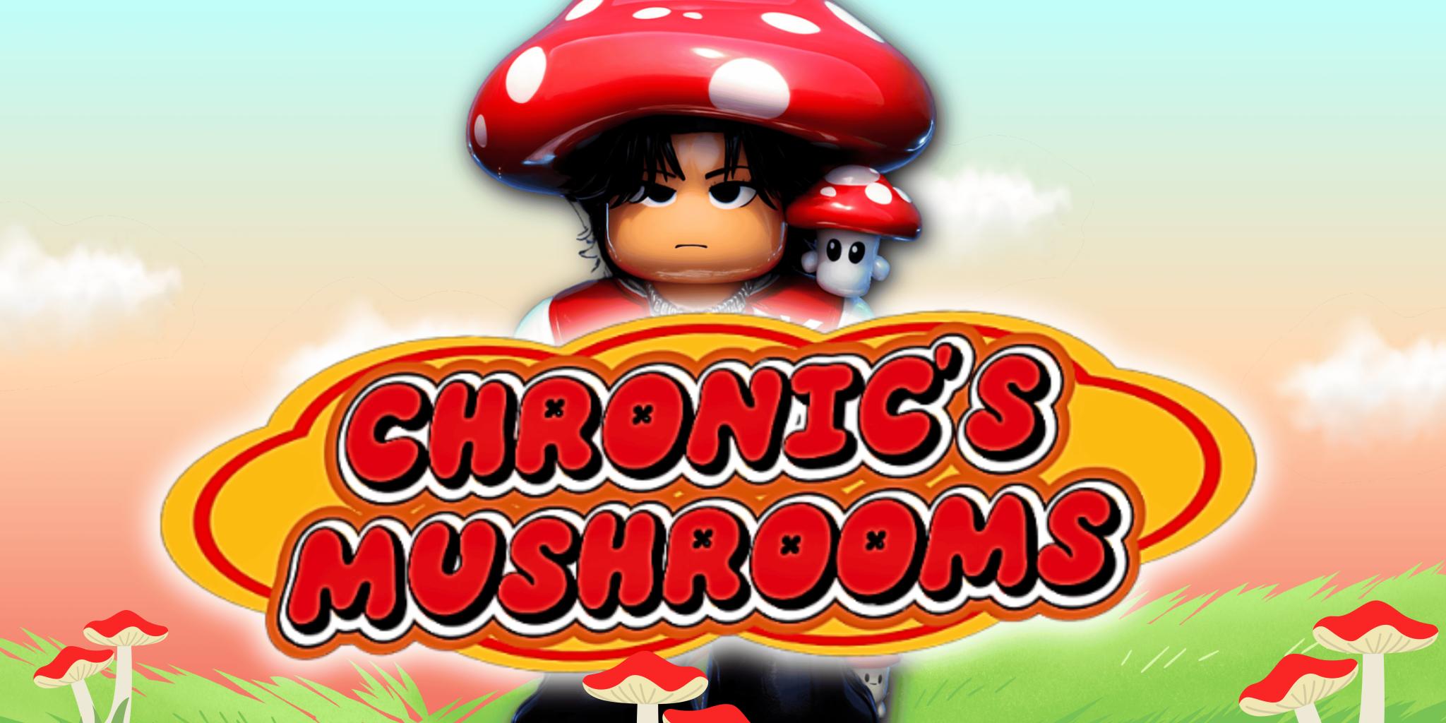 Discovery splash banner for chronic's mushrooms Discord server