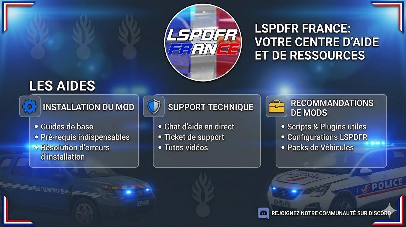 Discovery splash banner for LSPDFR France Discord server