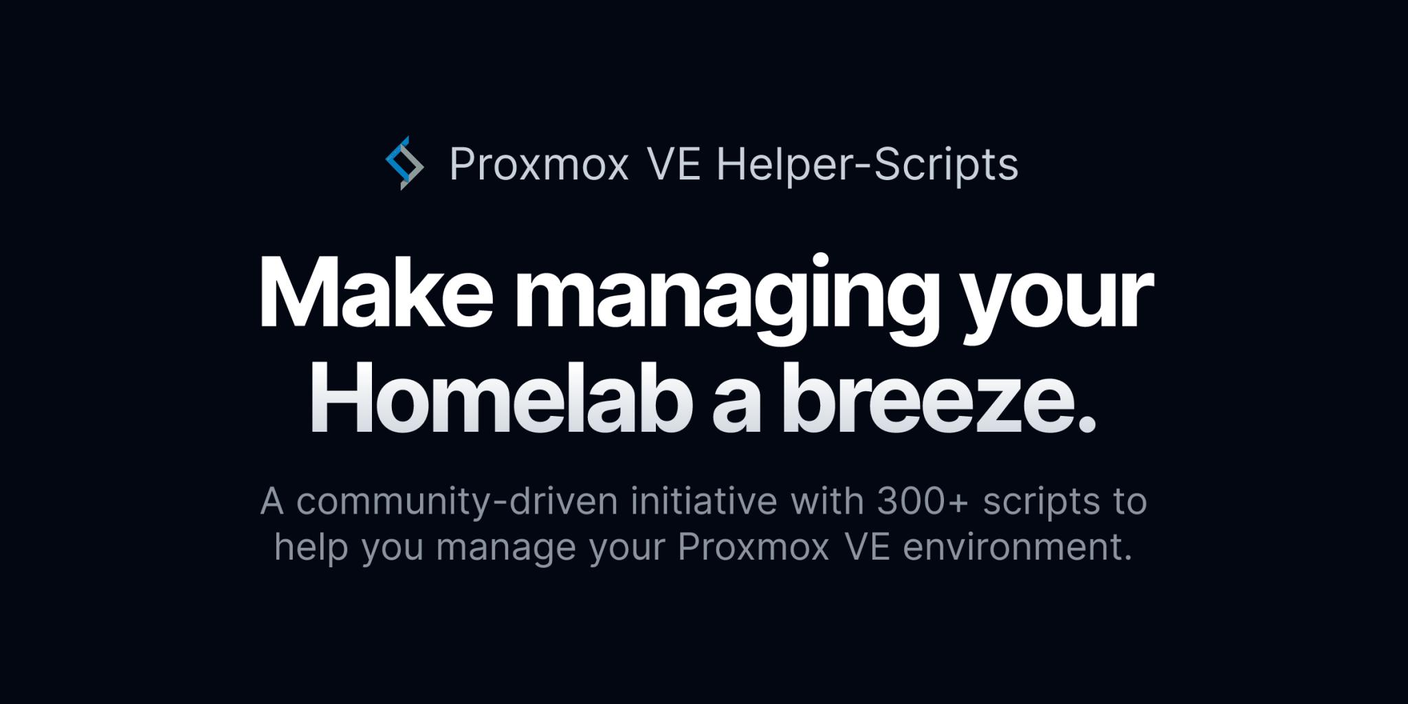 Discovery splash banner for Proxmox VE Helper-Scripts Community Support Discord server