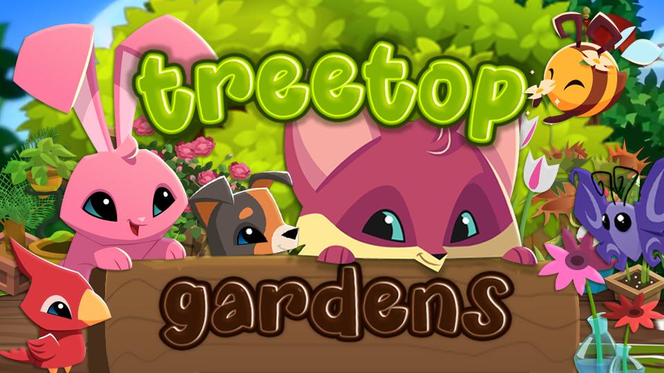 Discovery splash banner for Treetop Gardens・Animal Jam Discord server
