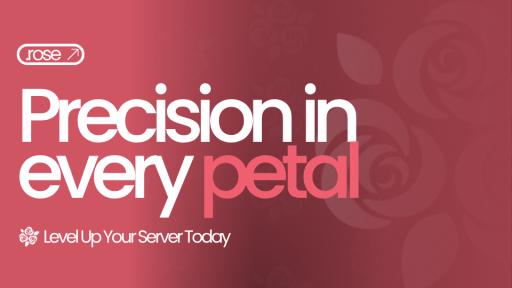 Discovery splash banner for .rose Discord server