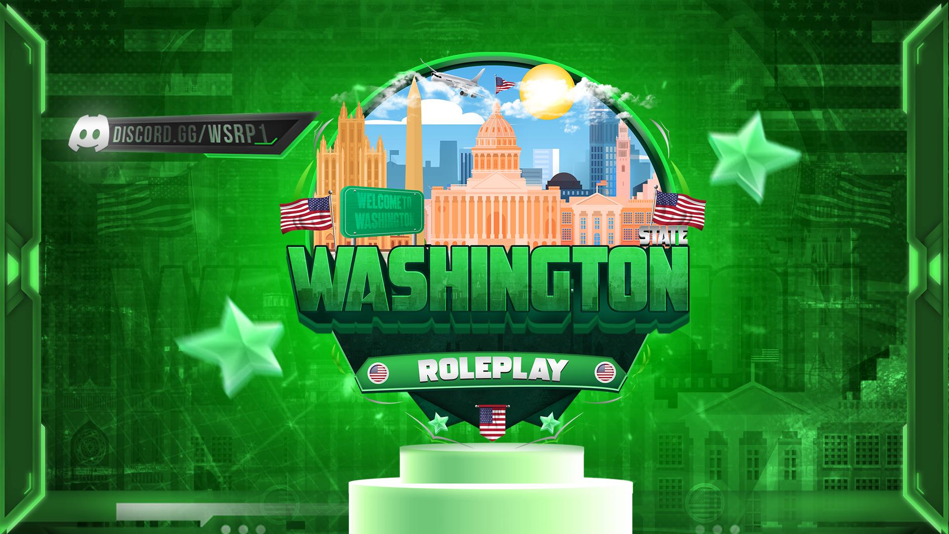 Discovery splash banner for Washington State Roleplay Discord server