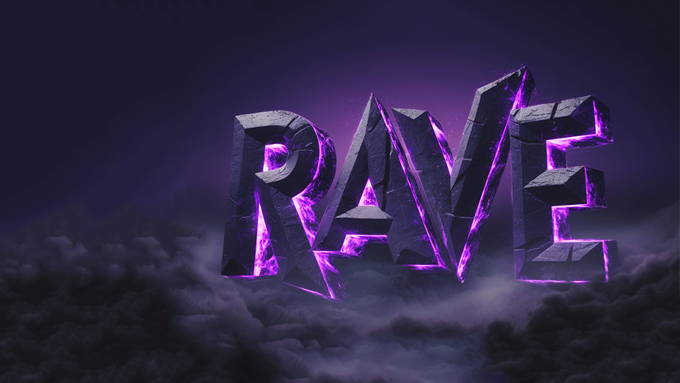 Discovery splash banner for Rave Discord server