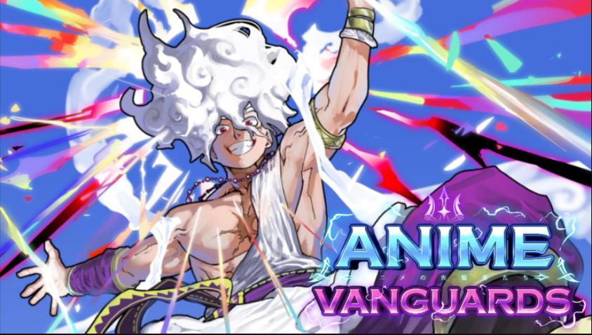Discovery splash banner for Anime Vanguards Trading Discord server