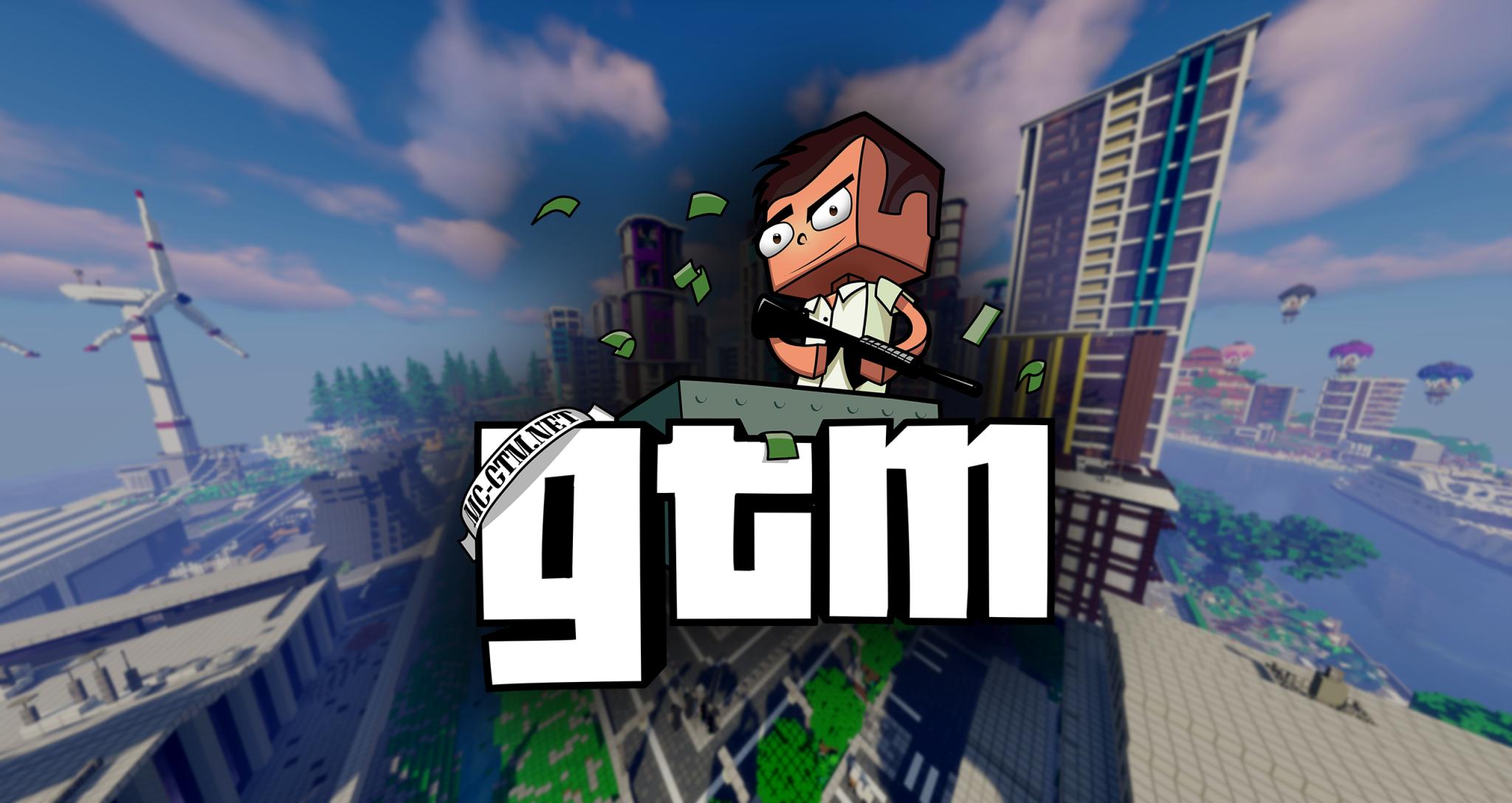 Discovery splash banner for Grand Theft Minecart Discord server