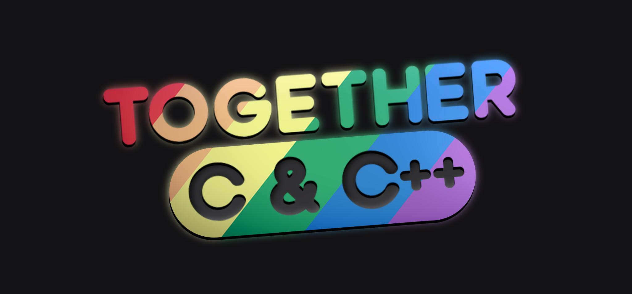 Discovery splash banner for Together C & C++ Discord server