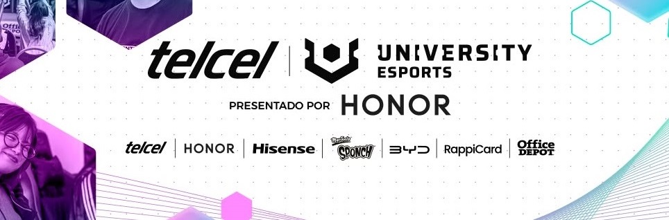 Discovery splash banner for UNIVERSITY Esports México Discord server