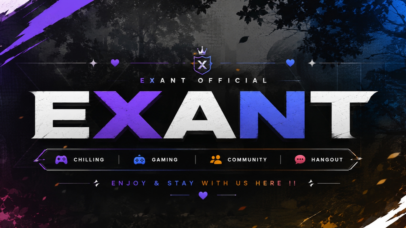 Discovery splash banner for EXANT HOMETOWN Discord server