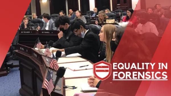 Discovery splash banner for Equality in Forensics Discord server