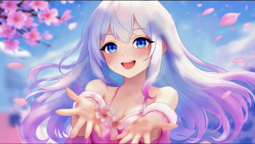 Discovery splash banner for Starz・Safe-Space・Music・Galaxy・Chat・Anime・Emotes・Manga・Star Guild Tag・Genshin・WuWA・Roblox Discord server