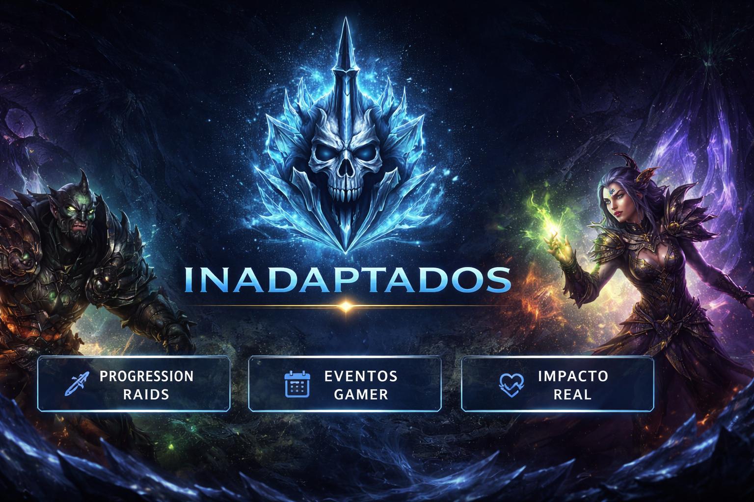 Discovery splash banner for Inadaptados Discord server
